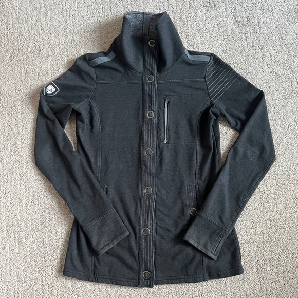 Kuhl Women’s Krush Jacket Sz XS Funnel Neck Charcoal Outdoors Hiking GUC - Picture 2 of 11